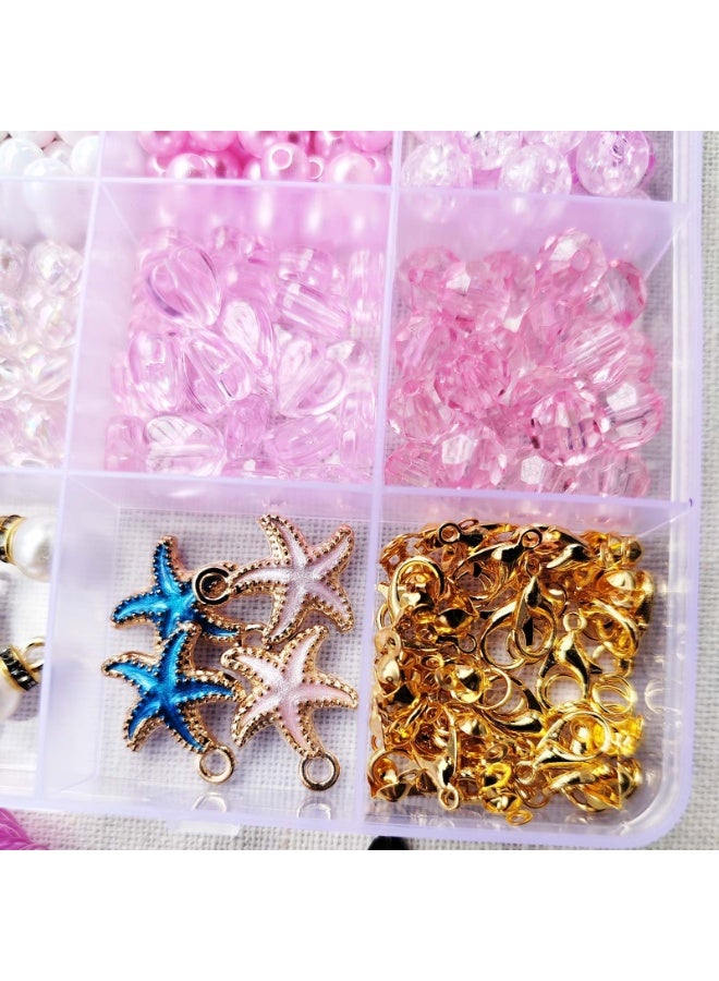 Daytoyz Making Kit, Ocean-themed Beads for Bracelets, 625pcs DIY Jewelry Making Supplies for Friendship Bracelet Kit, Bracelet Kit Crafts for Adults (Blue Ocean) - Image 3